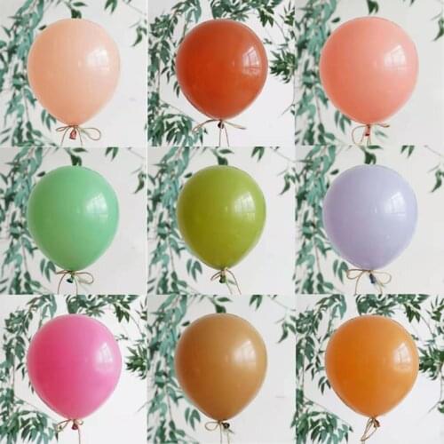 50/100pcs New 10inch Green Retro Skin Cocoa Pink Latex Balloon Wedding Engagement Decor Birthday Party Decor Air Inflateble Ball