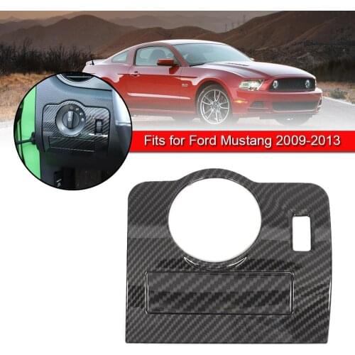 Artudatech Carbon Fiber Headlight Switch Button Cover Trim For Ford Mustang 09-2013 Car Accessories