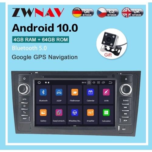 For AUDI A4 2004-2007 Android 10.0 4+64G Car Radio Player GPS Navigation car Multimedia Player Radio stereo Head Unit dsp