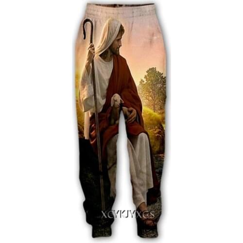 New Unisex God Religion Christ Jesus 3D Print Causal Clothing Fashion Men Women Hip Hop Pants Plus Size S-7XL Trouser Jogger