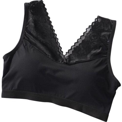 Sexy Woman Clothes Women Wireless Bra Top Vest Breathable Chest Pad Wearing Sports Underwear Rims Gathered Sport Underwear Z0312