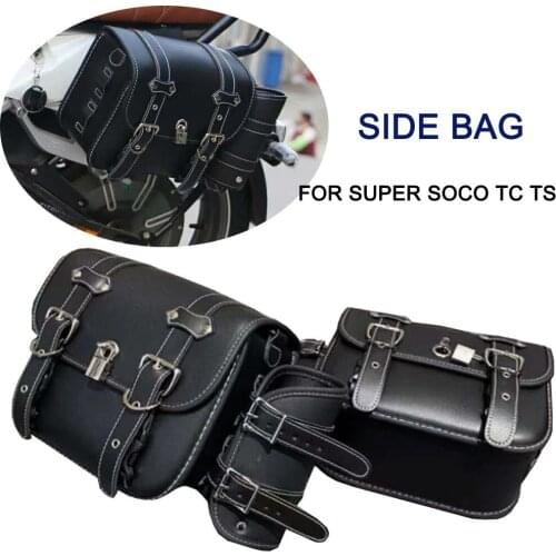 For Super SOCO TC TS Side Bag Scooter Storage Saddle Bags Retro Satchel Modified