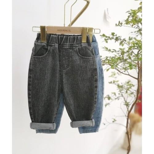New Toddler Boys Jeans Spring Autumn Casual Korean Jeans for Boys 2 3 4 5 6 Years Kids Denim Pants Spring Autumn Trousers 2020