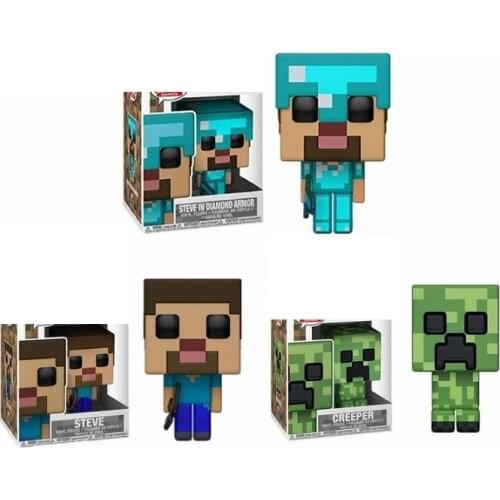 Funko POP Minecrafts Creeper 320# Steve 316# Action Figure 10cm Limited Edition Collectible Model Toys Dolls for Children Gift