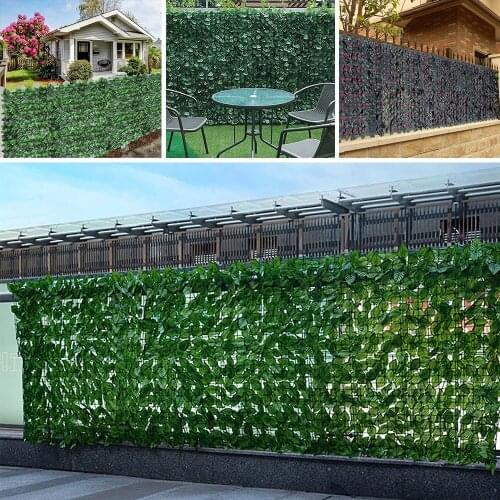 Artificial Leaf Privacy Fence Roll Wall Landscaping Fence Privacy Fence Screen Outdoor Garden Backyard Balcony Fence Privacy