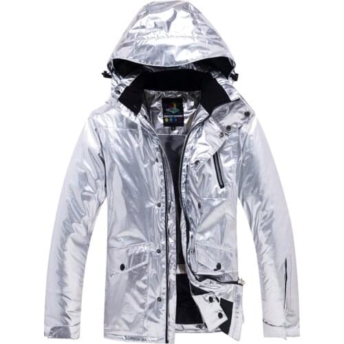 2020 Womens Ski Jacket Sliver Waterproof Warm Female Snow Coats Sports Snowboard Clothing Hooded Woman Clothes Outerwear