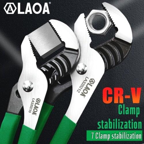 LAOA Pipe Wrench 8/10/12/16inch Cr-V Steel Pipe Pliers Wrench Activity Vigorous Pliers Adjustable Water Pump Pliers