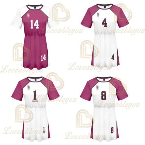 Fashion Summer Anime 3D Dress Women Volleyball Short Sleeve Dresses Harajuku Casual Streetwear Clothes