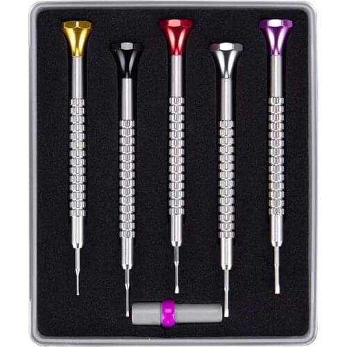 Watch Repair Tool Kit Watch Repair Hardware Tool Precision Cross Slotted Manual Screwdriver Set 5pcs Screwdriver Set