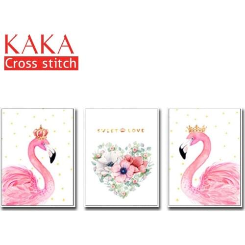 Cross stitch kits,Embroidery needlework sets,DMC 11CT canvas with printed pattern for Home Decor Painting,Animals CKA0058