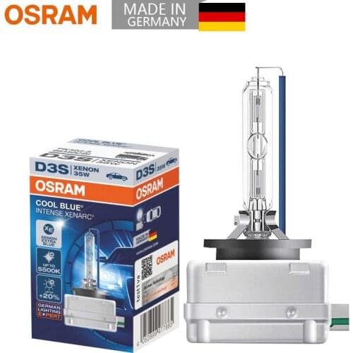 OSRAM Xenon HID D3S 66340CBI Cool Blue Advance 5500K Mega White Car Head Lamp Auto Hi/Lo Beam Light More Bright (Single)