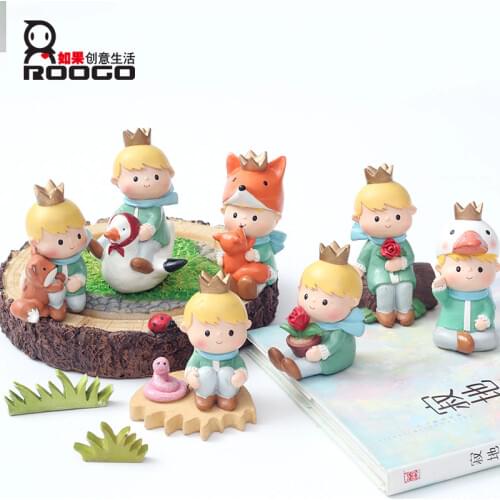 Resin Charms Home Decor Le Petit Prince Tabletop Decoration Figurines Cake Topper Decorated Charms Princekin Figurines Toy