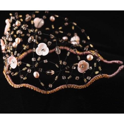 Pre-sale Freshwater Pearl Woven Hair Hoop Tiara Hair Accessories Fashion Headband Quality Recommended Wide Hair Hoop