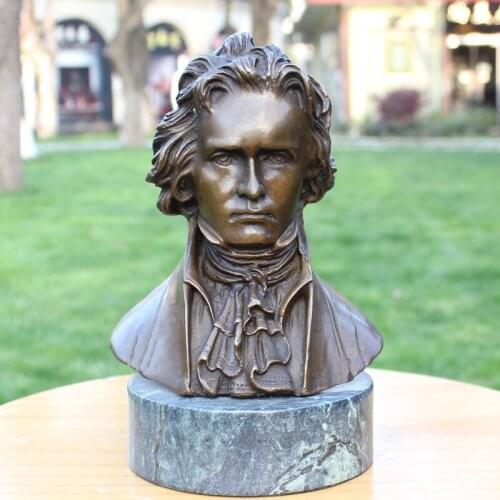 Stickers cutting dies The musician Beethoven portrait statue in bronze statue Home Furnishing ornaments ornaments copper crafts