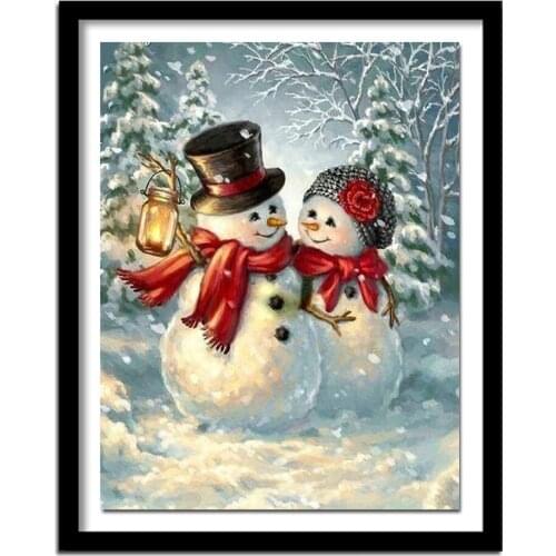 DIY The snowman 5D home decor diamond wall painting square diamond painting cross stitch crafts diamond embroidery