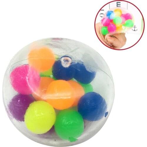 1/3Pcs/Set Clear Stress Balls Colorful Ball Autism Mood Squeeze Relief Healthy Toy Funny Gadget Vent Toy Children Christmas Gift