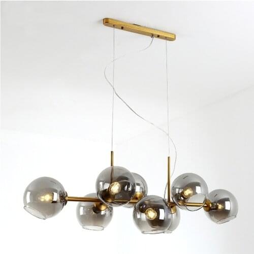 Modern Glass Ball Lampshade Pendant Lights Living Dining Room Furniture Bedroom Home Decor Indoor Lighting Lustre Salon Fixtures