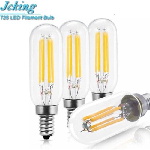LED Filament Bulb T25 E14 4W 6000K Cool White 2700K Warm White Little Tubular Light Bulbs for Lighting Decor Household Lamp