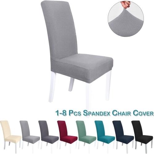 Solid Chair Cover Stretch Kit Home Slipcover Dining Dining Room Spandex Elastic Seat Cover Wedding Chair Cover sillas de comedor