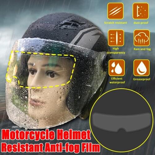 Universal Type Motorcycle Helmet Anti-rain Anti-fog Film Electric Car Half-helmet Lens Patch Riding Safety Helme Lens Stickers