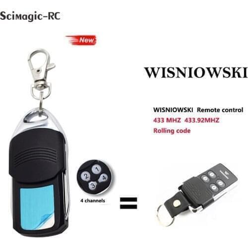 Remote 433 MHz Replacement WISNIOWSKI Rolling Code Remote Control Remote 433.92 MHz Door Keychain Garage Door Opener