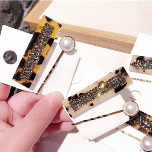 2PCS Fashion pearls Hairpins Hair Accessories for Women Girls Hair Clips Elegant lady Hair Clips Barrette Headwear