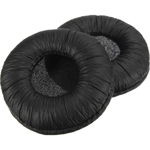 1 Pair New Balck Leather Ear Pads Cushion Earpads Pillow for Logitech H555 Headphones Earphones