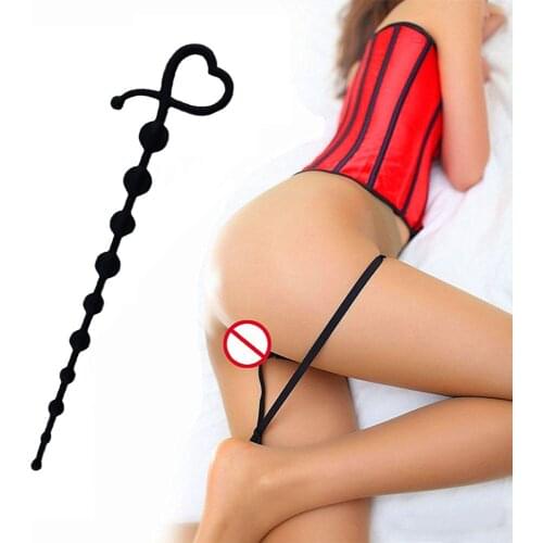 10 beads Soft Rubber Anal Plug Beads Dildi Orgasm Vagina Clit Pull Ring Ball Butt Sex Toys Adults For Women Couples Stimulator