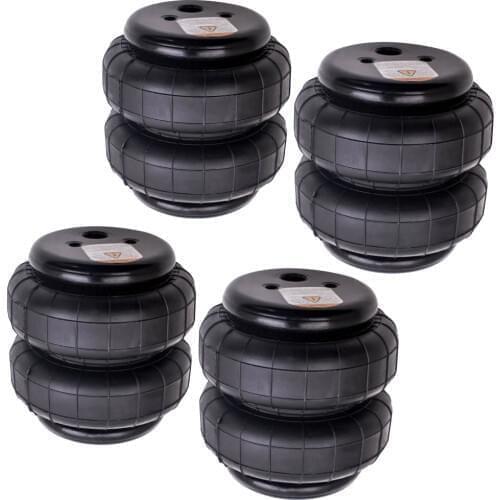 4pcs 2500 lb air suspension bag single 1/2npt port air spring Double Bellows