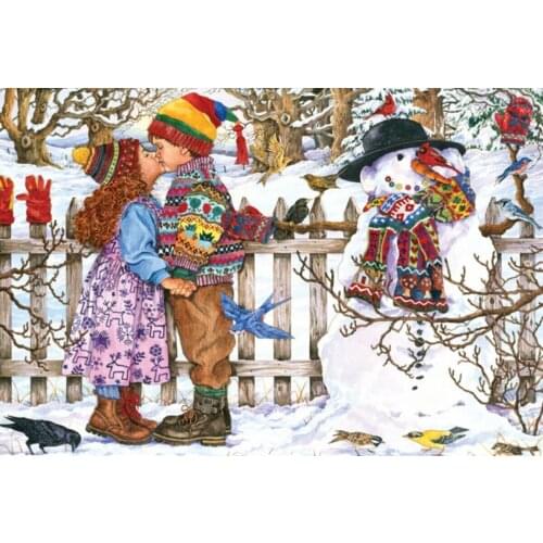 At Jigsaw Puzzle 500 Pcs First Kiss Love For Adult&Kids Toy Educational Entertaintment Landscape Fun Nature Games