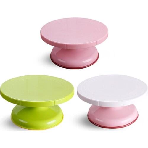ABS plastic turntable cake mounting frame baking tool turntable mounting table 10 inch plastic turntable cake stand