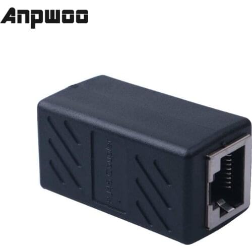 ANPWOO RJ45 Female To Female Network Ethernet LAN Splitter Connector Transfer Head RJ45 Adapter Coupler