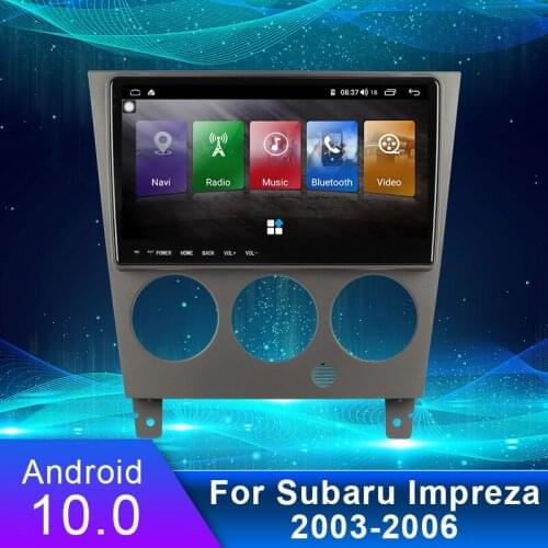 Oonaite 9 Inch Android 10.0 Car Radio Multimedia GPS Navigation Video DVD System+Frame For Subaru Impreza 2003-2006 4G WiFi USB