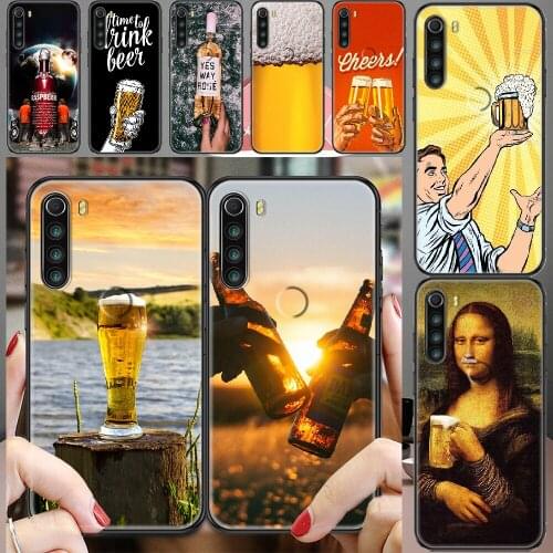 Beer Alcohol Vodka Art Phone case For Xiaomi Redmi Note 7 7A 8 8T 9 9A 9S K30 Pro Ultra black painting prime art back silicone