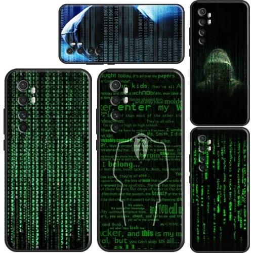Matrix Hacker Case For Xiaomi Mi 11 Lite Note 10 A3 Mi 10T Pro 11 Ultra Cover For POCO X3 Pro F2 F3 M3
