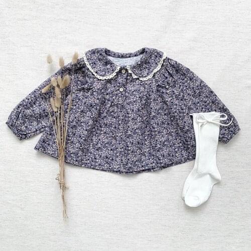 Kids Baby Girls Floral Shirt For Girls Shirt Autumn Winter Kids Baby Girl Lace Shirt Girls Childrens Clothes Shirt