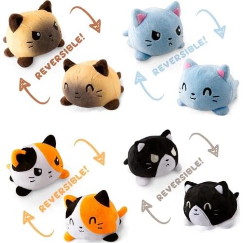 Reversible Santa Unicorn Cat Gato Kids Soft Gift Plushie Plush Animals Double-Sided Flip Doll Toy Peluches For Pulpos Girl