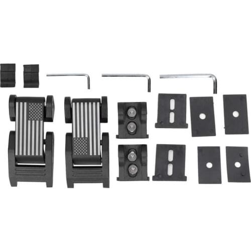 Hood Latches Catch Kit Hood Latches Kit American Flag for Jeep Wrangler JK 2 Door and Unlimited 4 Door 2007 ‑ 2018