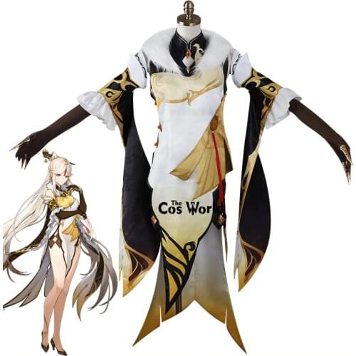Genshin Impact Liyue Harbor Ningguang Dress Uniform Outfit Games Cosplay Costumes