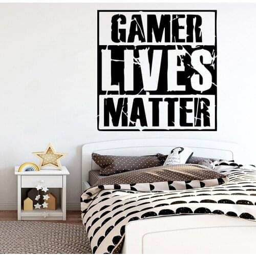 Gamer Lives Matter Wall Decor Stickers Eat Sleep Controller Video Game Room Gamer Home Wall Decals Boys Room Bedroom Mural 4788