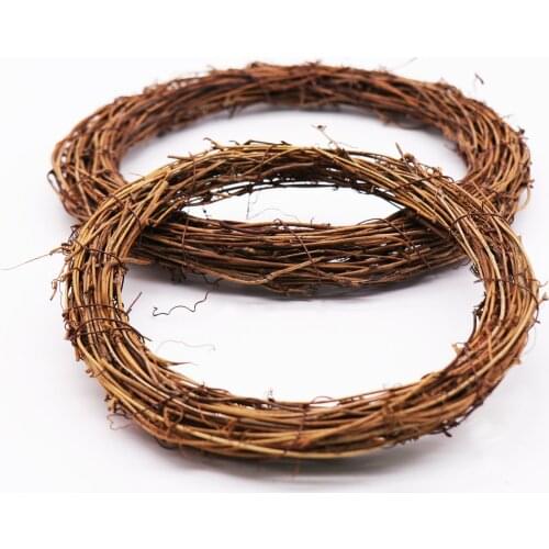 10/15/20/25/30cm DIY Wedding Accessories Material Natural Rattan Circle Stem Branch Ring Christmas Decoration Photography Props
