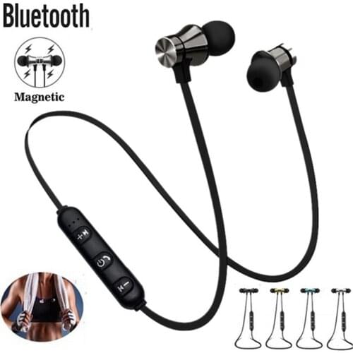 XT11 Magnetic Wireless Bluetooth Earphones Running Music Headset Neckband Sports Earbuds Earphones With Noise Cancelling Mic
