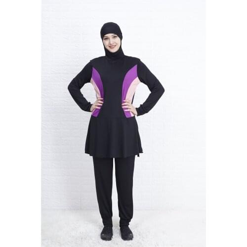 Muslim Swimwear Women Arabic Islamic Full Cover Up 2 Piece Suit Hijab Swimsuit Modest Swim Surf Wear Sport Burkinis Beachwear
