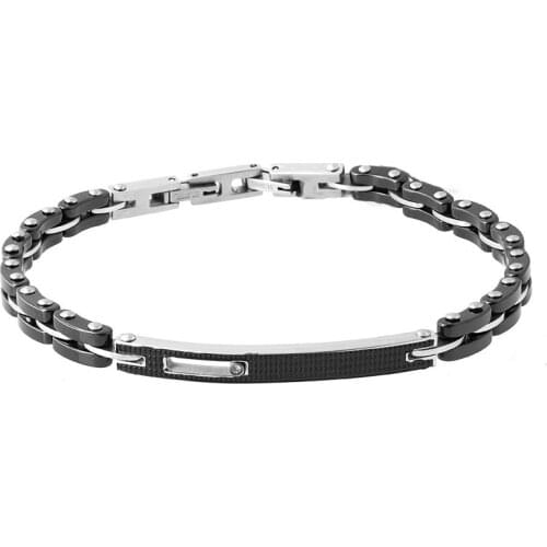Men jewelry ceramic bangle bracelt stainless steel AAA CZ