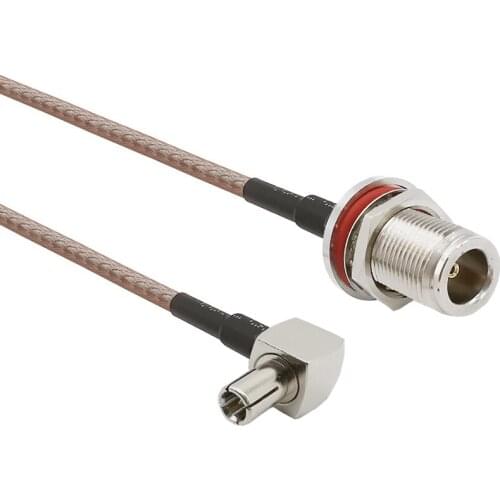 N Female to TS9 RF Pigtail Cable N Female Jack Bulkhead O-ring Connector Switch TS9 Male Right Angle Connector RG316 Cable