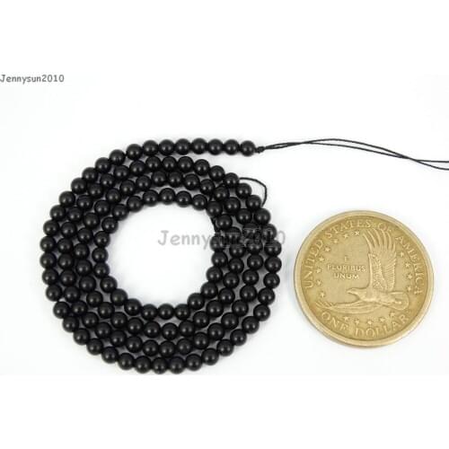 Grade AAA Natural Matte Black Onyx Gems Stones 3mm Round Loose Spacer Beads 15.5'' Strand for Jewelry Making 5 Strands/Pack