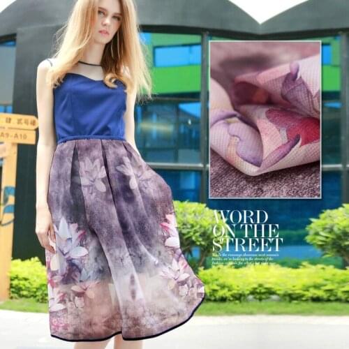 Natural environmental protection material HD digital spray silk fabric processing square scarf fabric cloth B259