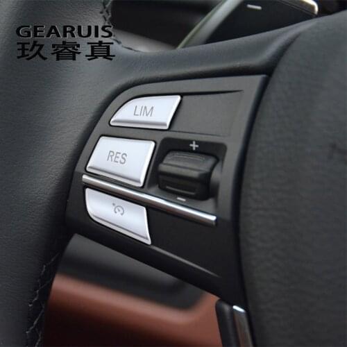 For BMW BMW 5 6 7 series f10 F18 GT F07 F01 F02 Car Steering Wheel Switch Control Button Trim Cover Sticker Interior Accessories