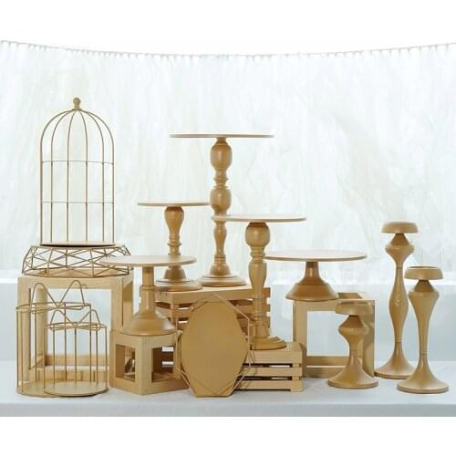 Champagne cake stand 1 piece cake tools fondant dessert tray home decoration sweet table party supplier candle holder