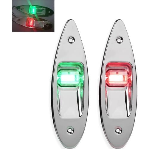 1pair Boat Signal Lamp Navigation Lights Waterproof Anti-Collision Plastic Dustproof Exterior Parts Marine Boat Indicator Lamps